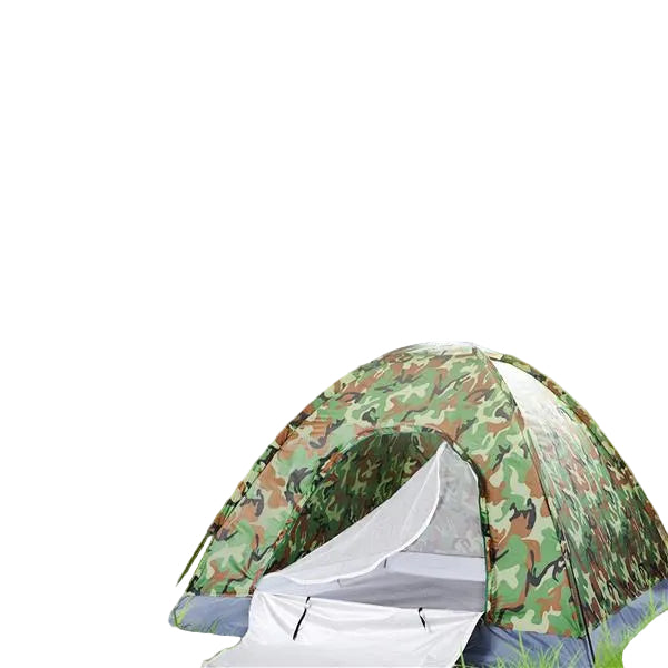 3–4 Person Camping Dome Tent with Camouflage Pattern