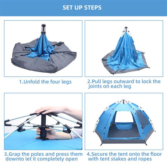 Automatic Pop-Up Family Camping Tent